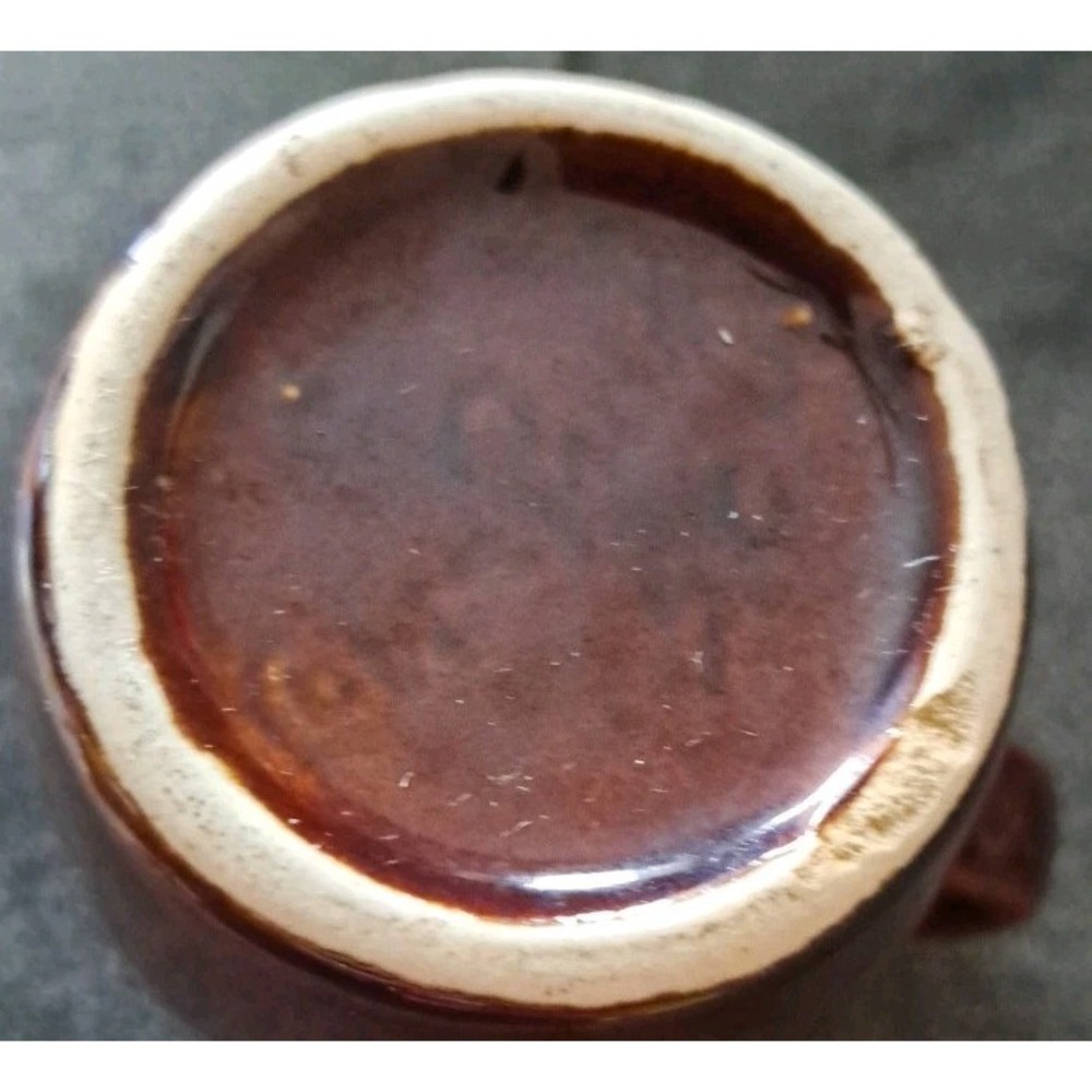 Vintage Hull Oven Proof Pottery Brown Drip Glaze Creamer and Sugar Bowl Set USA - Picture 4 of 9